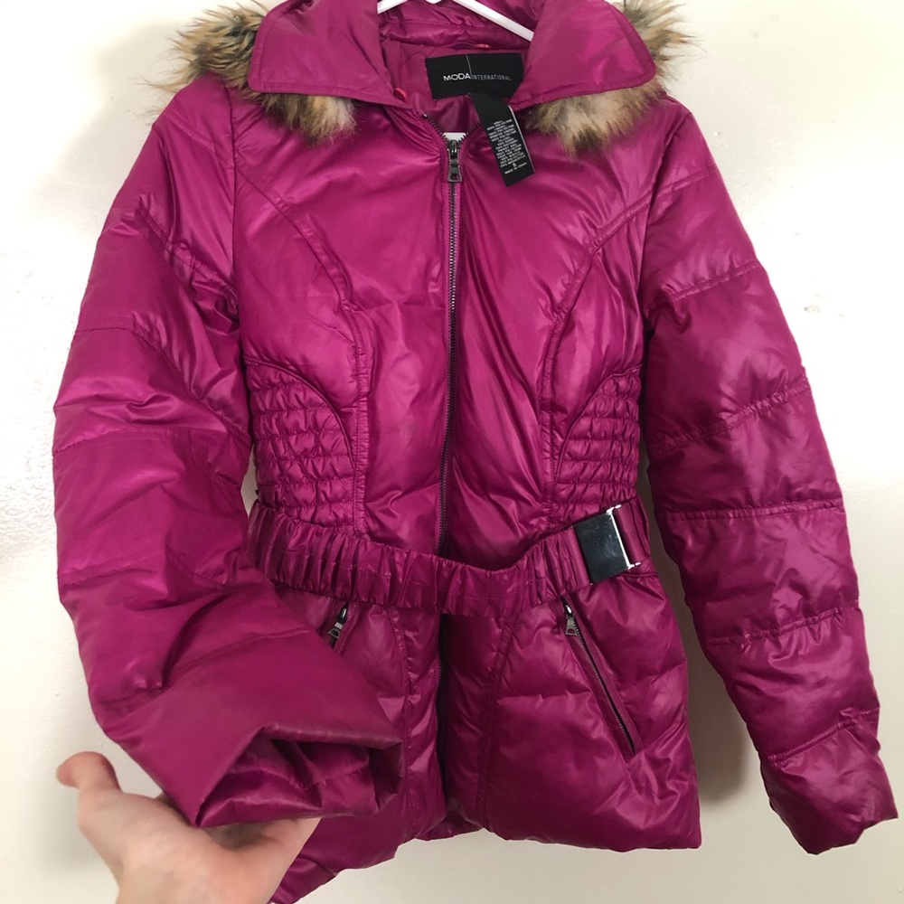 Moda International Pink Puffer Jacket - Picture 2 of 9